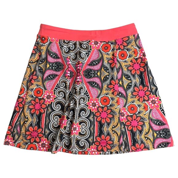 Prana Womens Multicolor Floral‎ A-Line Jenna Skirt Small - Picture 1 of 6